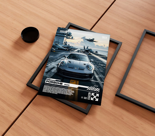 Porsche 911 GT3 RS Air Craft Carrier Poster