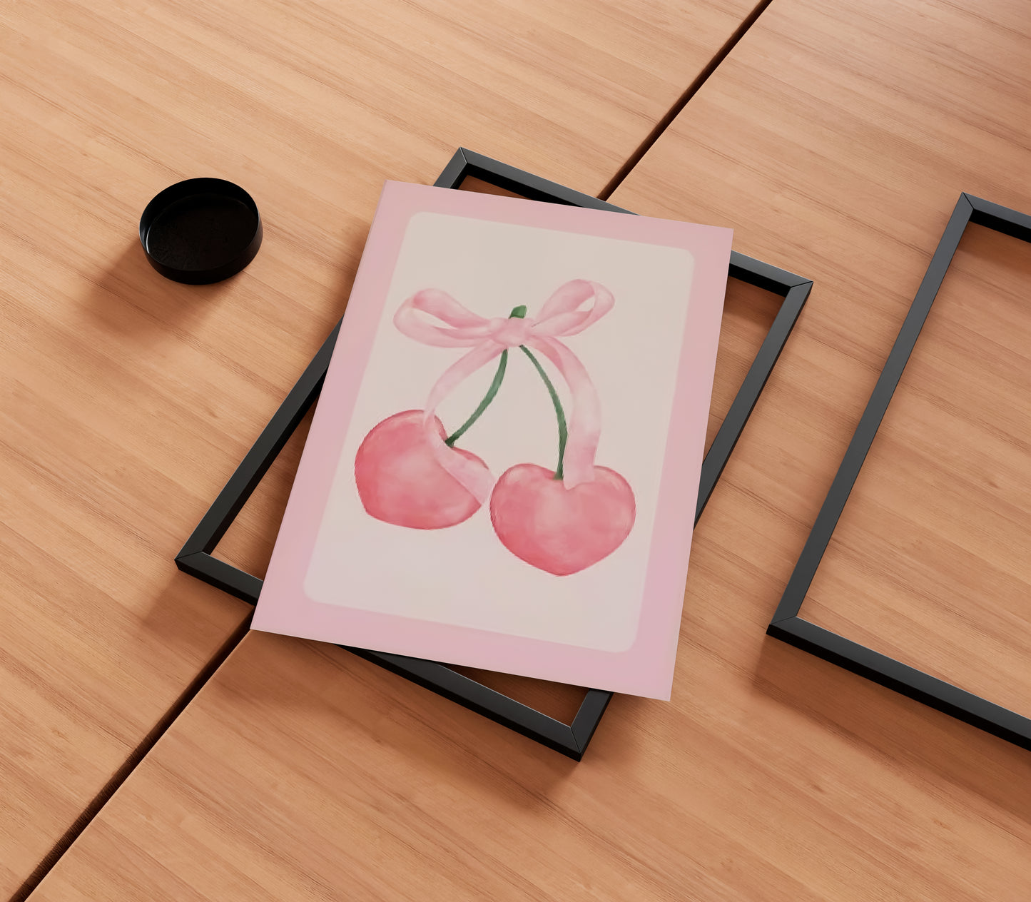 'Cherry & Bow' Set Of 3 Posters